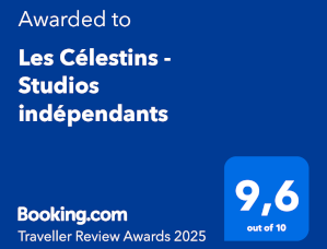 Traveller Review Award Booking.com - Les Célestins B&B