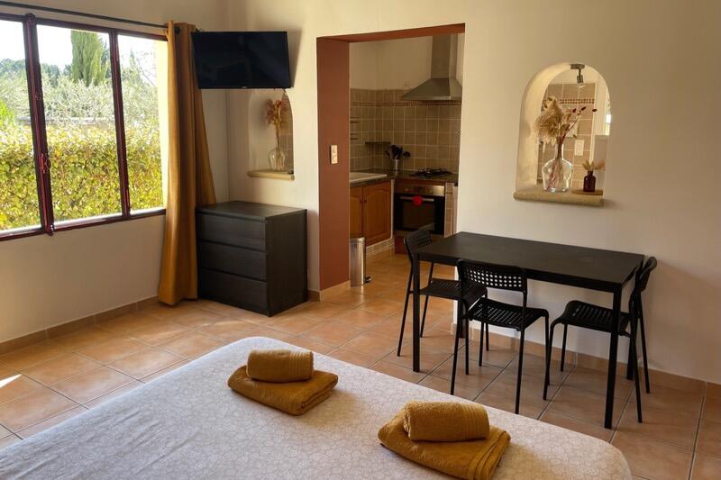 Studio Le Cabanon - B&B with pool view Carpentras